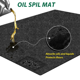 10L0L anti-slip thickened garage mat keeps workspace safe