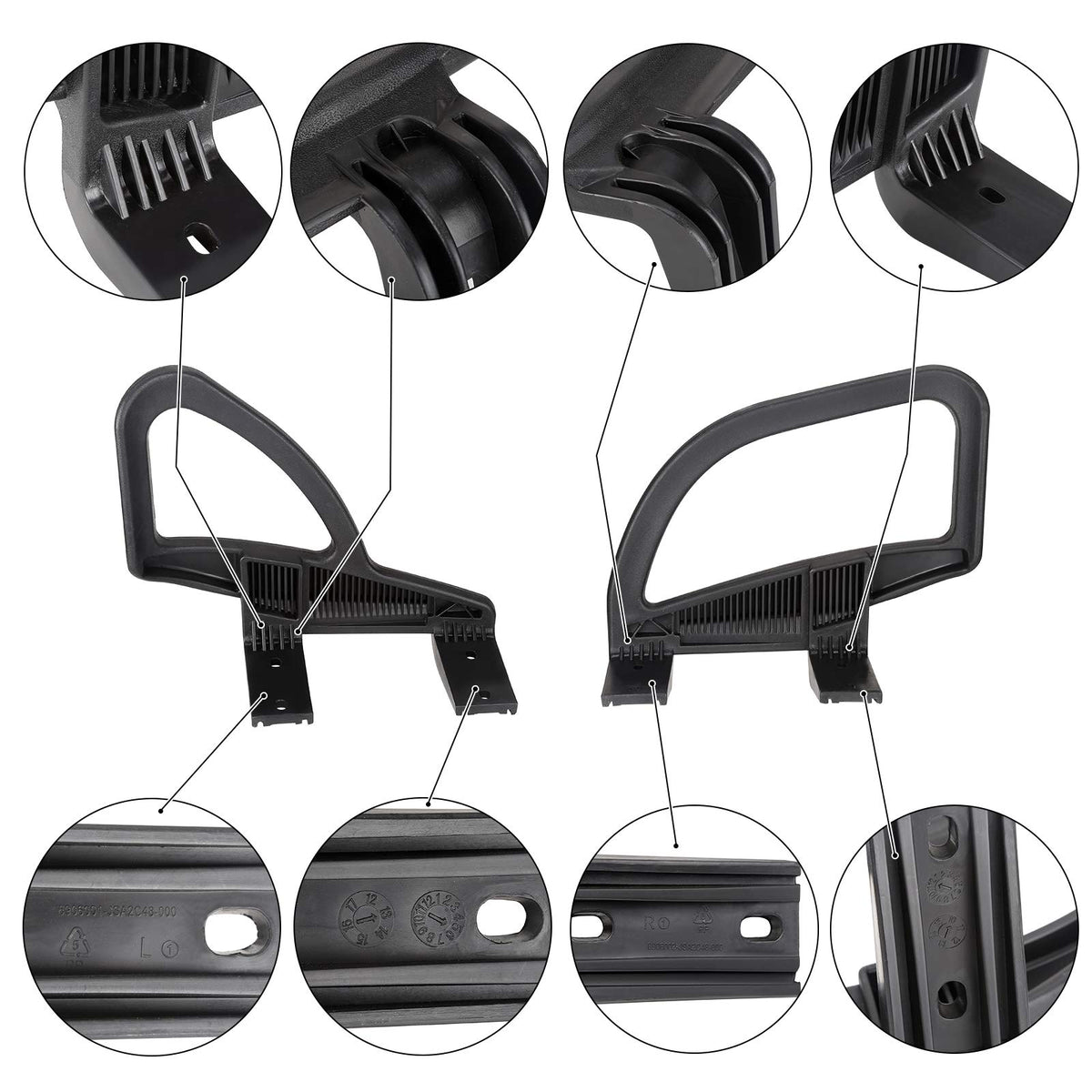 10L0L EZGO RXV arm-rest hip restraint ABS close-up quality.