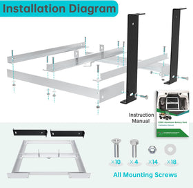 10L0L assembled tray installed in golf cart bay for easy access