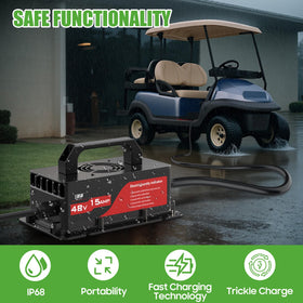 10L0L auto shut-off indicator promotes safe, hands-free charging