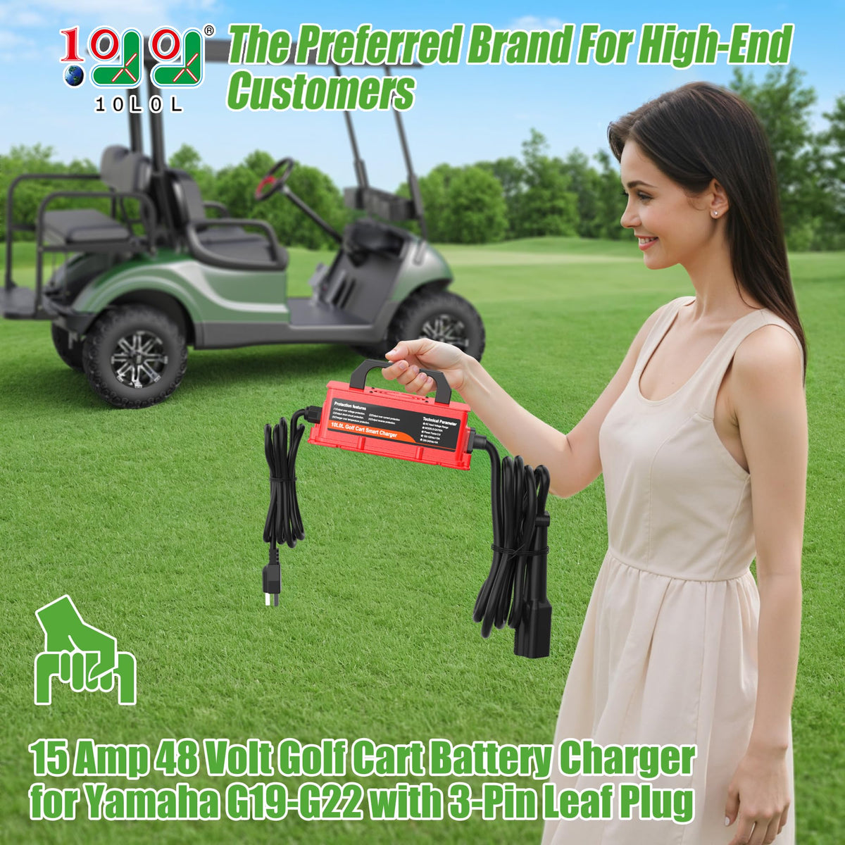 Smart charging with auto trickle mode supports battery longevity.
