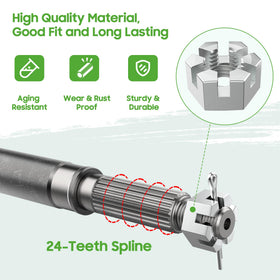 10L0L axle kit in box showing complete replacement contents