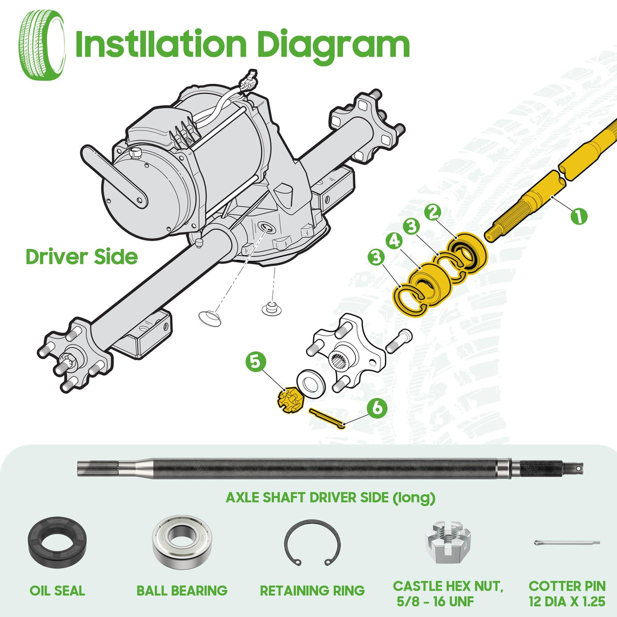 10L0L included snap rings, bearings, and seals for durable maintenance.