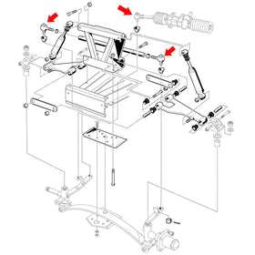 10L0L ball joint kit installed on Club Car DS steering system.
