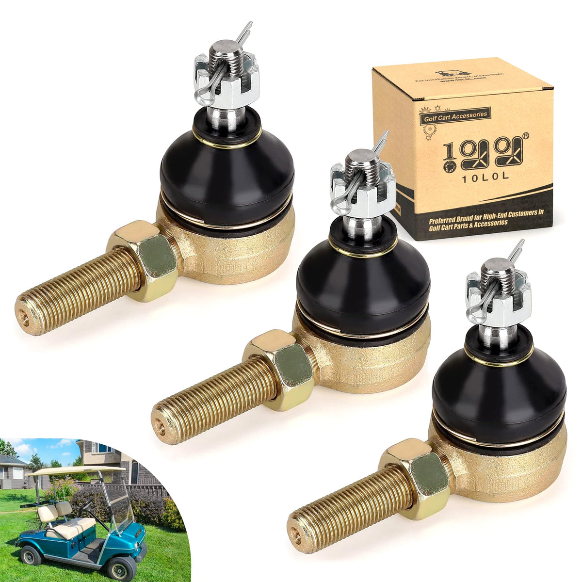 10L0L right-thread ball joint closeup shows durable build for steering control.