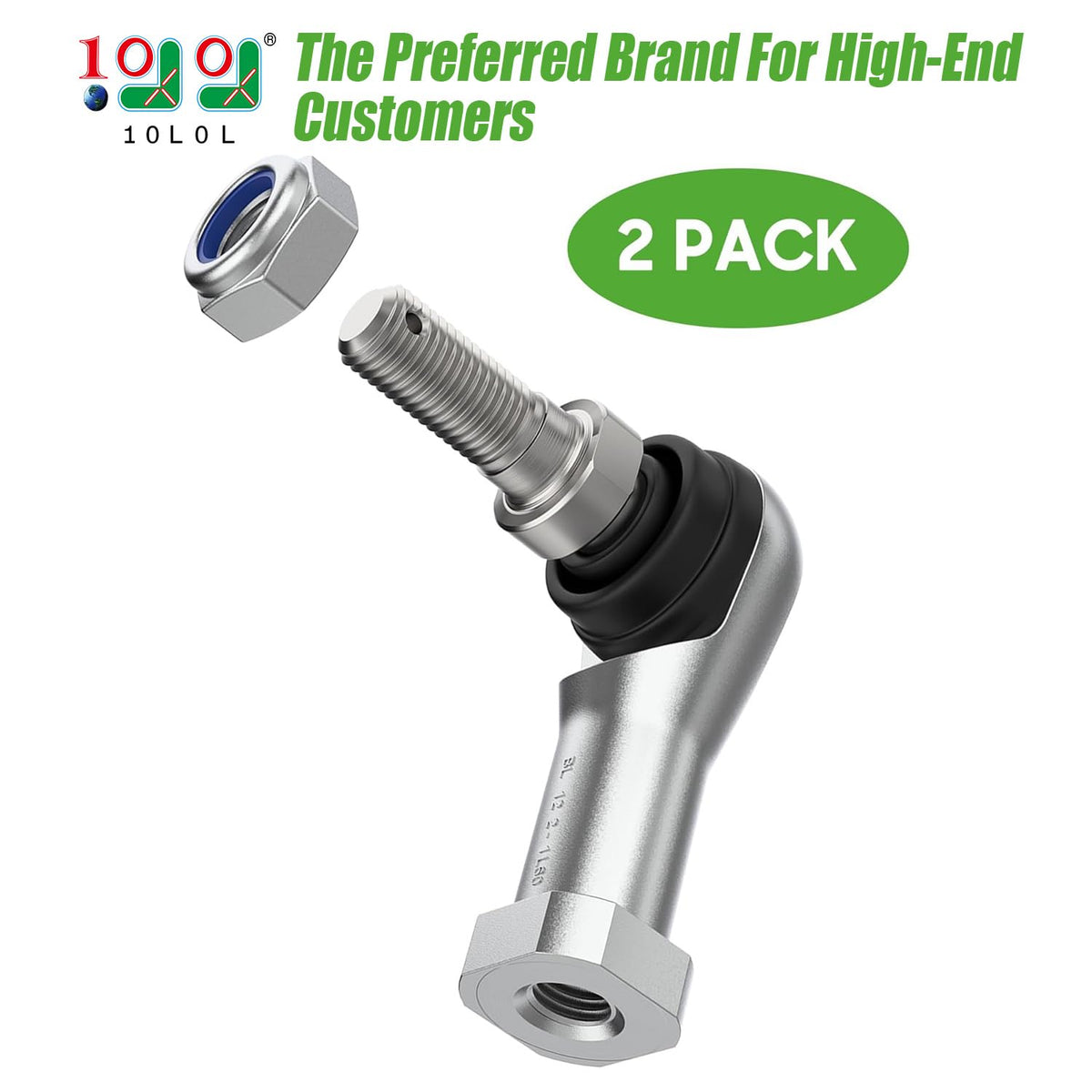 10L0L ball joint tie rod end kit on passenger side for Club Car Precedent enhances handling.