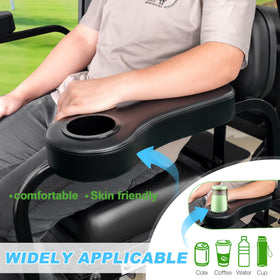 10L0L base plate design for sturdy golf cart arm rests.