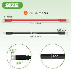 10L0L black 40-inch negative cable ensures solid ground for golf carts.