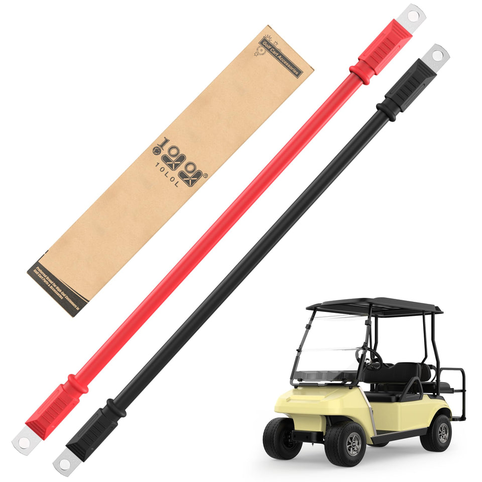 10L0L red 41-inch positive cable for Club Car and EZGO improves conductivity.