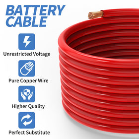 10L0L battery cable set EZGO Club Car compatibility laid out for versatile golf cart use
