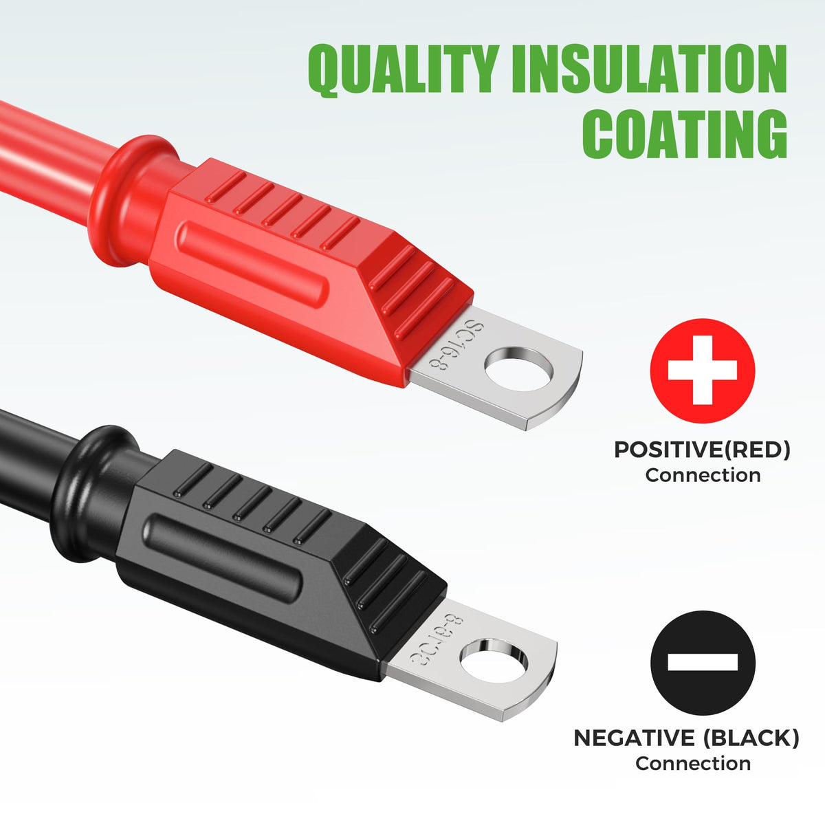 10L0L Golf Cart Battery Cables black 4-gauge providing reliable connection for EZGO TXT