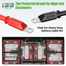 10L0L Golf Cart Battery Cables red 4-gauge enhancing power delivery for EZGO TXT