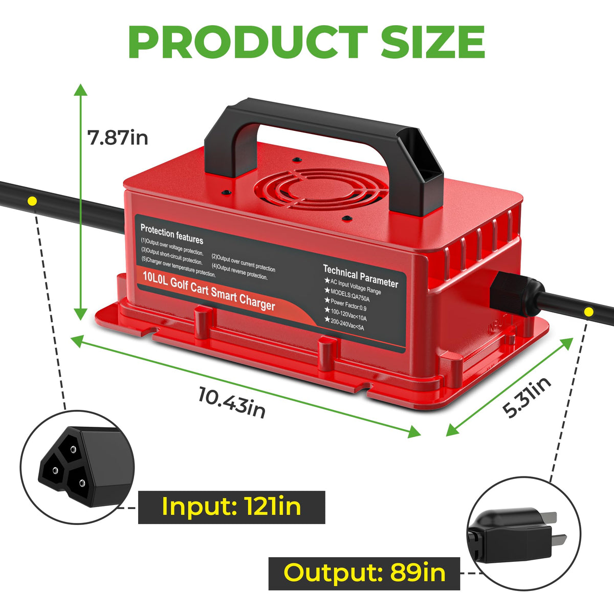 10L0L compact portable charger — easy storage and transport.