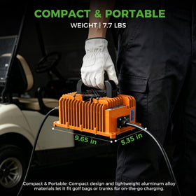 10L0L charger supports lead-acid, AGM, and LiFePO4 batteries.