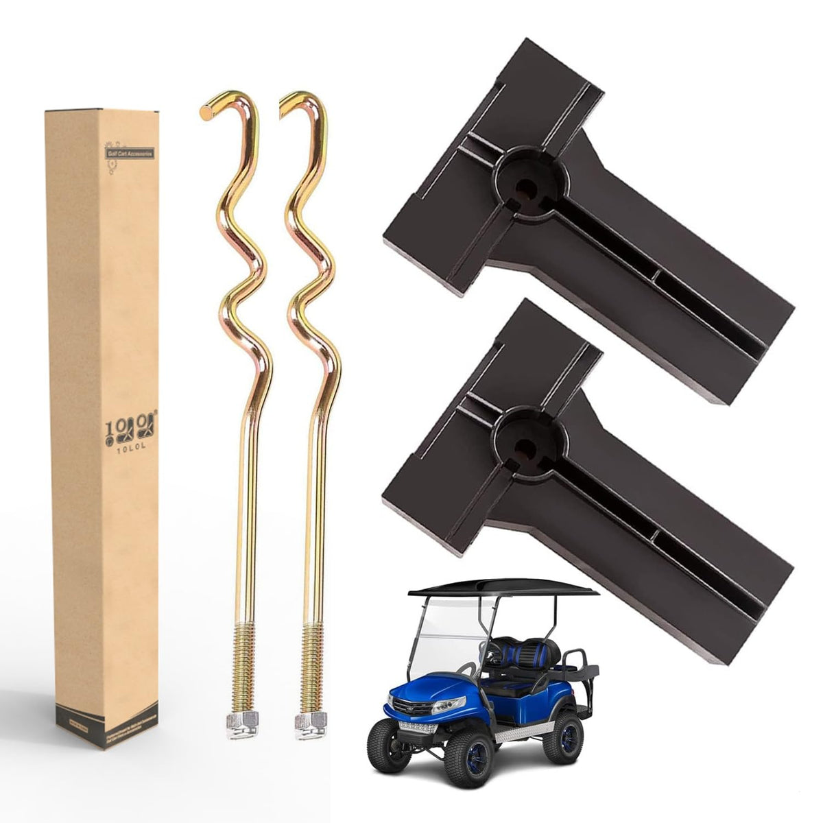 10L0L battery hold-down plate for Club Car Precedent with secure fit