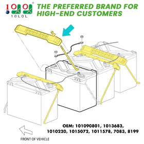 10L0L hold-down plate for OEM 101090801 keeps 36V batteries in place