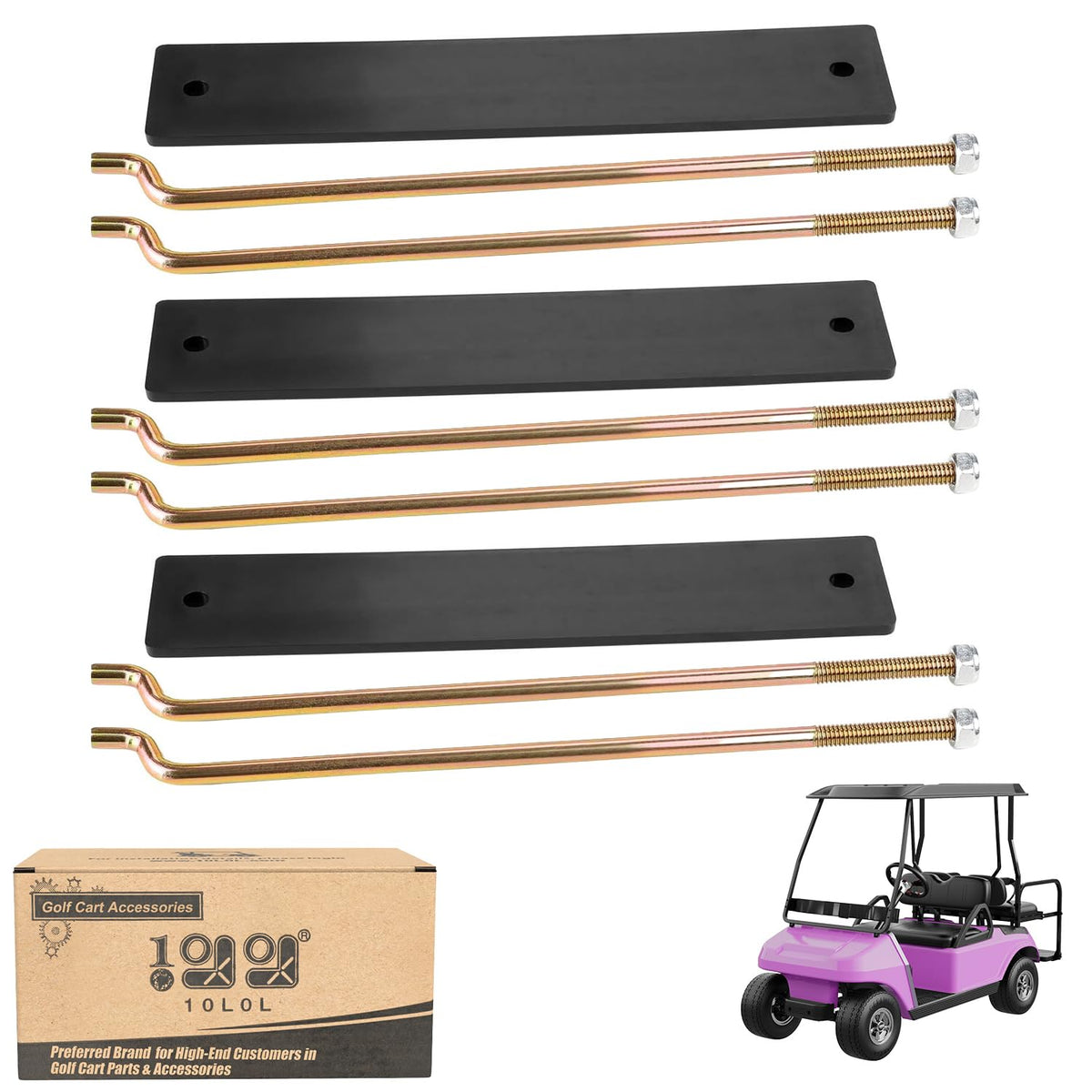 10L0L hold down plates kit securing golf cart batteries