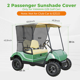 10L0L beige shade complements Yamaha G29 Drive2 aesthetics on the cart.