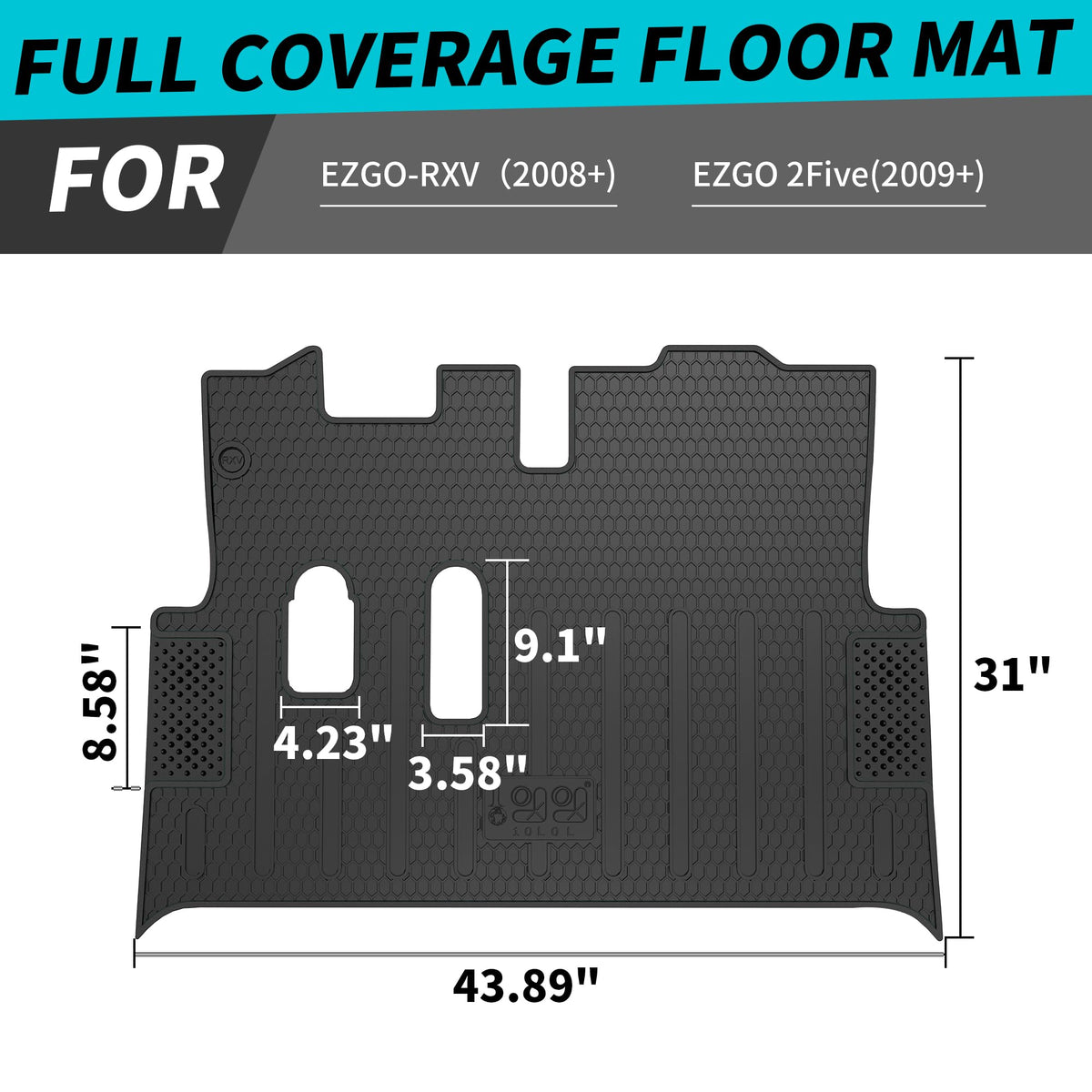 10L0L black color mat keeps interior sleek and protected.