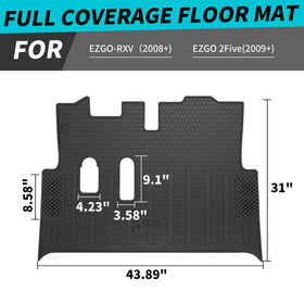 10L0L black color mat keeps interior sleek and protected.
