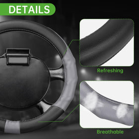 Sleek black and grey design complements any cart interior.