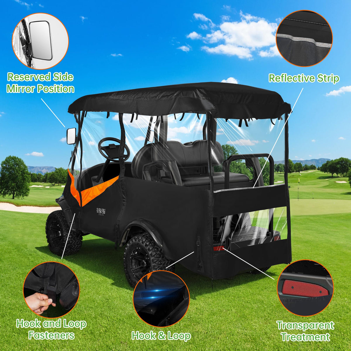 10L0L black and orange enclosure adds sporty style to your cart