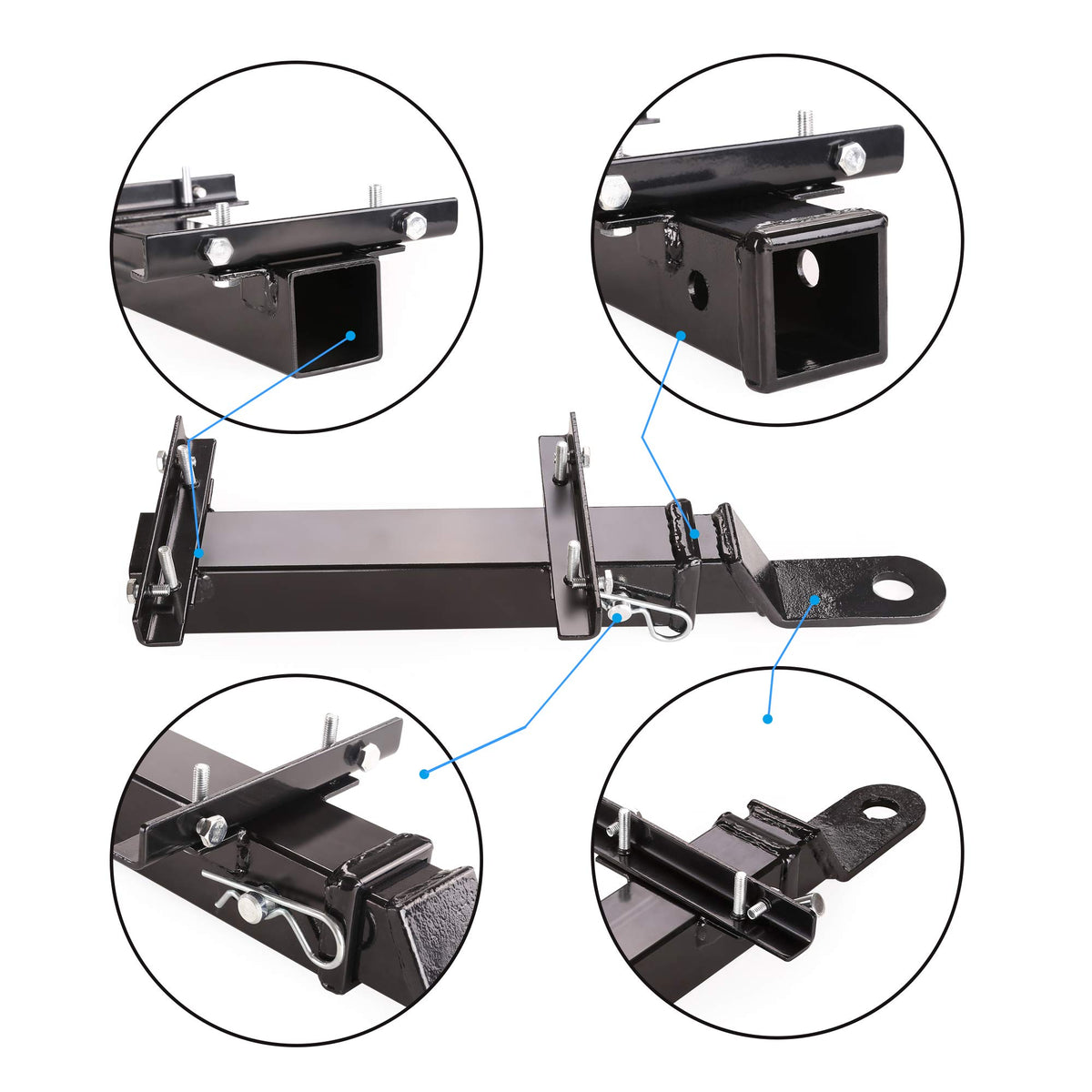 10L0L black powder-coated finish resists wear and corrosion