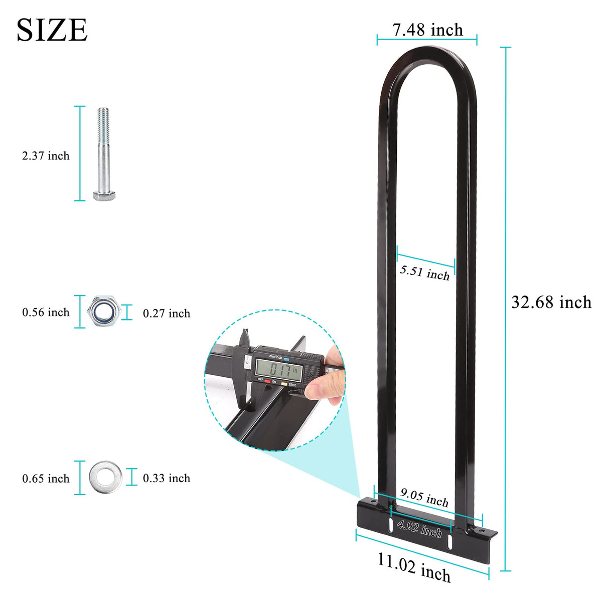 10L0L black powder-coated metal construction for rugged durability