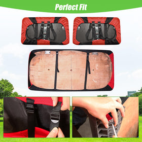 10L0L black-red-mesh-design boosts interior aesthetics while protecting seats