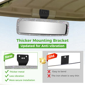 10L0L durable convex lens mirror delivers clear rear view on bumpy greens