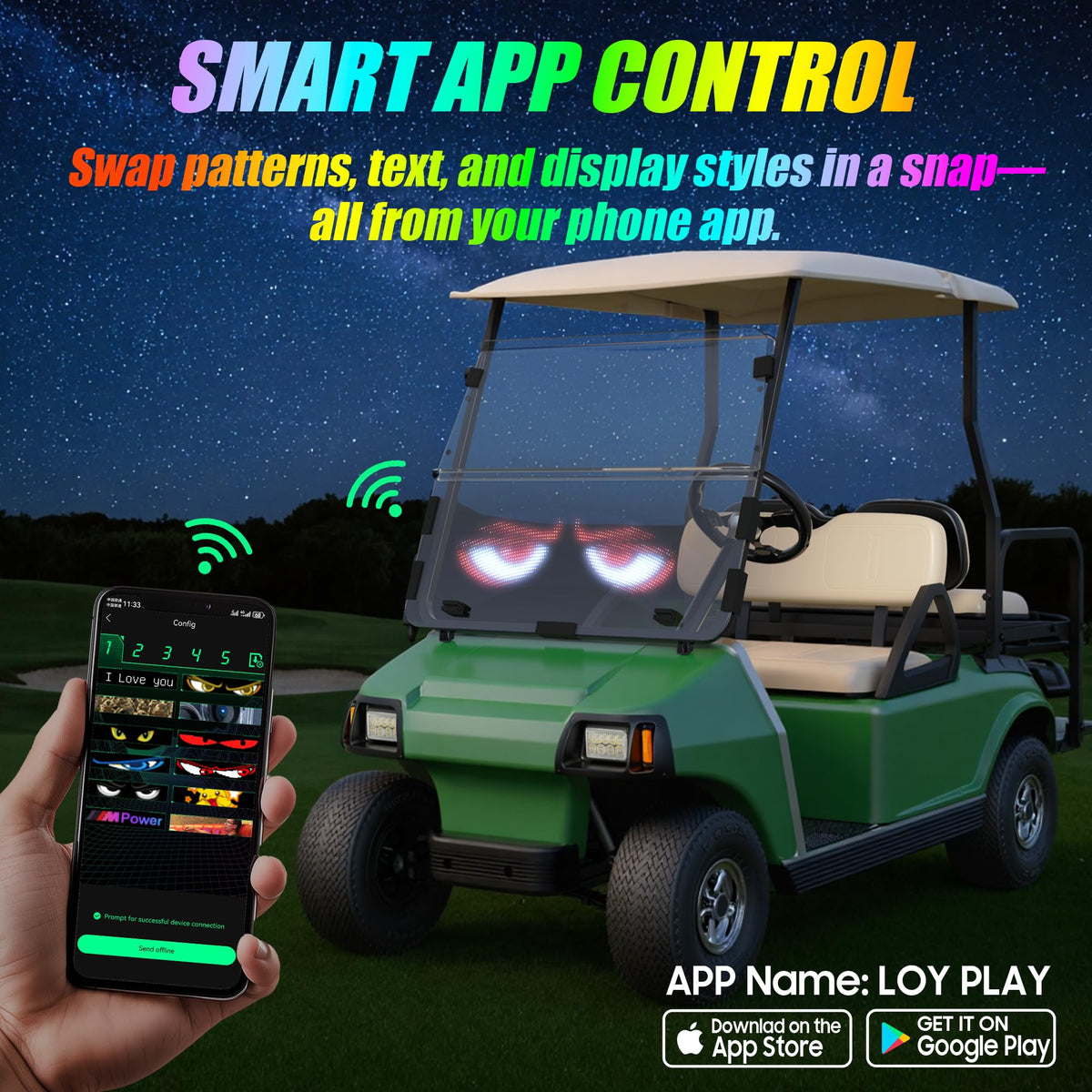 10L0L Bluetooth app control for easy on-the-go customization