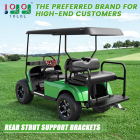Close-up of 10L0L bracket steel finish for EZGO TXT 88-inch top durability