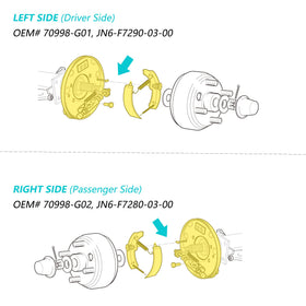 10L0L brake backplate cover protects components and aligns the system