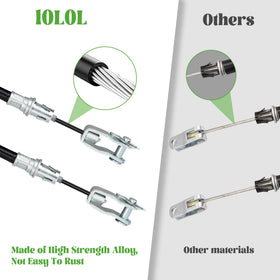 10L0L 41.5-inch brake cable laid out for Club Car DS