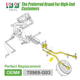 10L0L brake cable set on driver side for EZGO TXT/Medalist enhances stopping performance