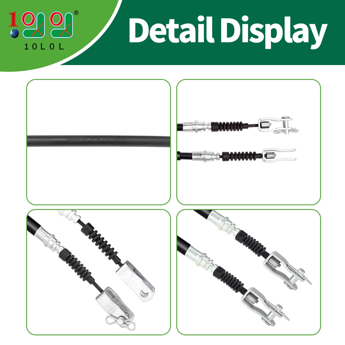 10L0L brake cables enable precise stopping for safe cart operation.