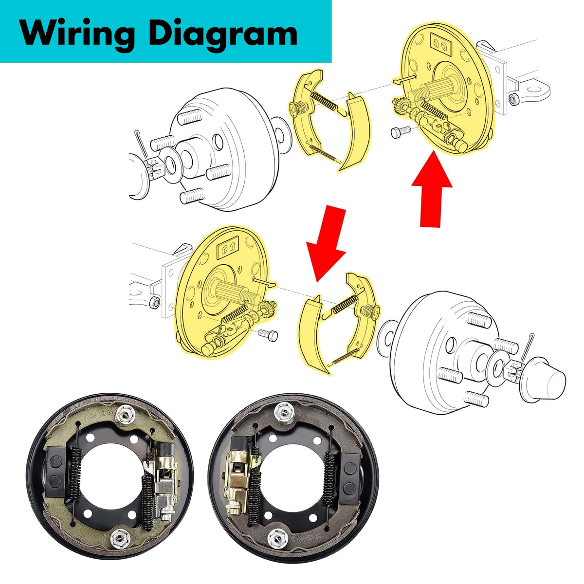 10L0L brake cluster backplate and shoes deliver durable braking components