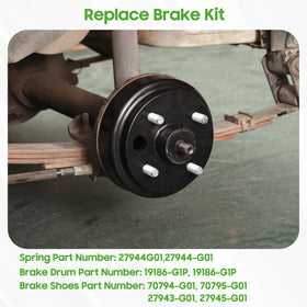 10L0L brake drum assembly bolts area detail for EZGO TXT