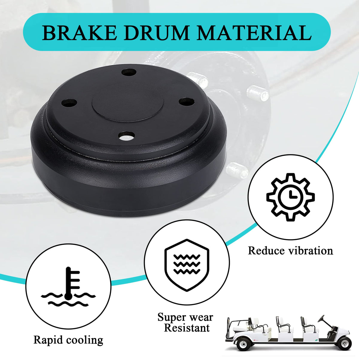 10L0L brake drum assembly closeup shows precise fit and finish.