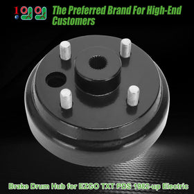 10L0L brake drum hub star spline detail enhances fit for star-spline EZGO setups.
