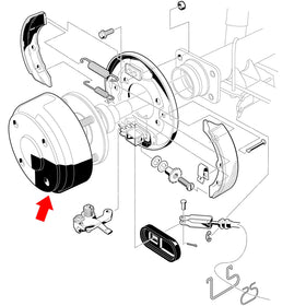 10L0L brake drum installed on Club Car for seamless fit