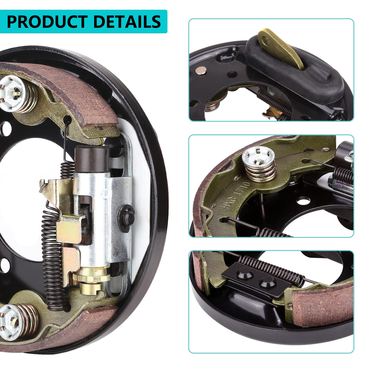 10L0L brake drum not included; verify cart compatibility before install