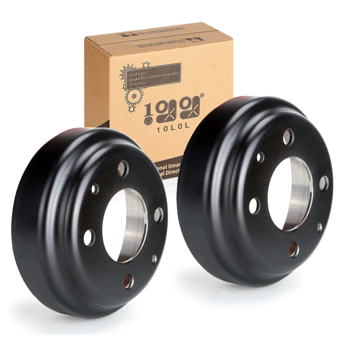 10L0L two pack brake drum replacement kit for golf carts