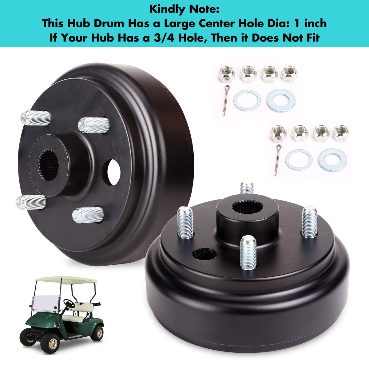 10L0L shim and locknut kit accompanying brake drums for secure installation.