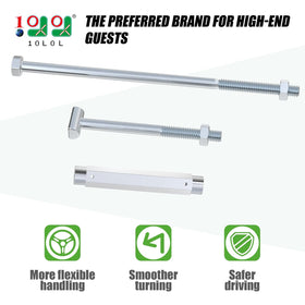 Close-up of 10L0L brake equalizer rod showing durable stainless steel.