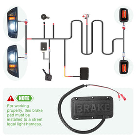 10L0L brake light switch connects to a street-legal harness for proper function
