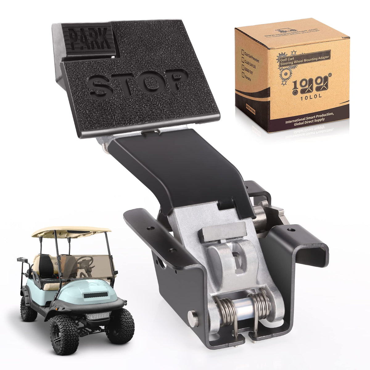 10L0L brake pedal for Club Car Precedent 2009-up close-up demonstrating reliable braking control