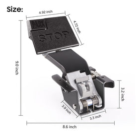 10L0L brake pedal with sturdy mounting arm shows durable construction