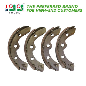 10L0L brake shoes kit side view highlights compact fit for DS and Precedent models