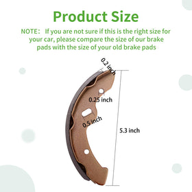 10L0L brake shoes close-up, showing durable construction and precise fit.
